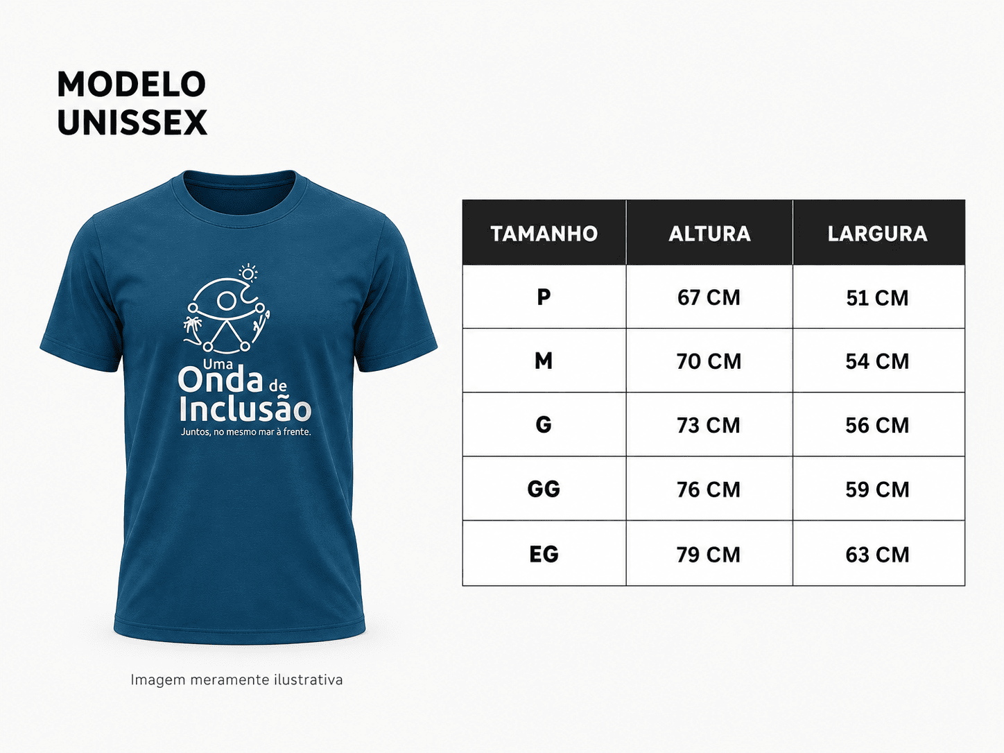Modelo de camiseta